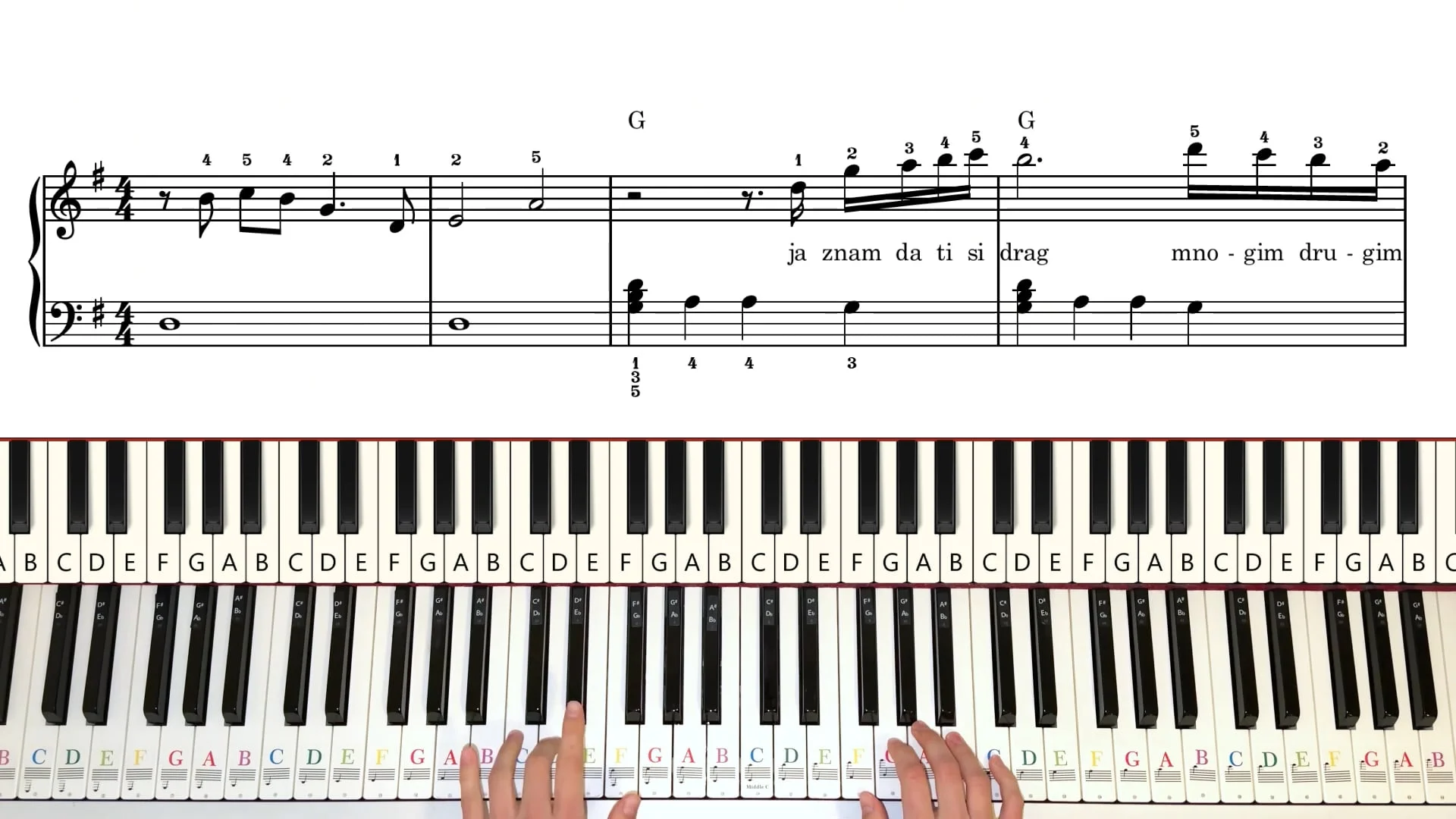 VeroPiano arrangement